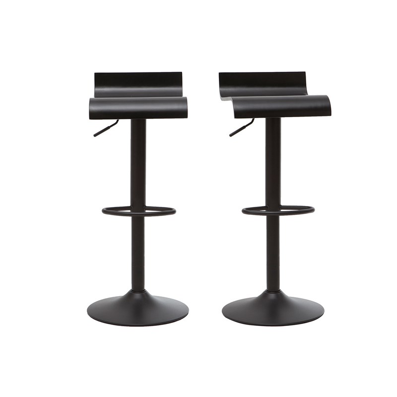 Tabourets de bar noirs (lot de 2) surf