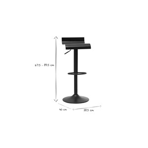 Tabourets de bar noirs (lot de 2) surf