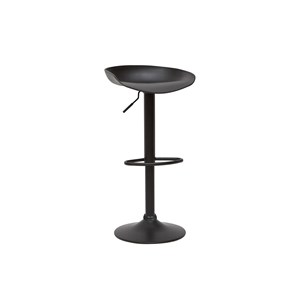 Tabourets de bar réglables noirs h65 cm (lot de 2) pebble