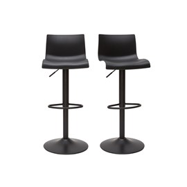 Tabourets de bar réglables en métal noir (lot de 2) ona