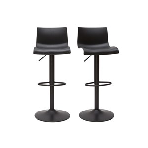 Tabourets de bar réglables en métal noir (lot de 2) ona