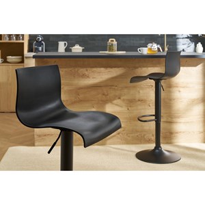 Tabourets de bar réglables en métal noir (lot de 2) ona