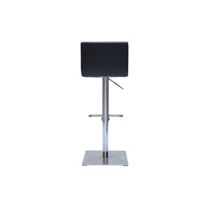 Tabouret de bar réglable noir et inox brossé sheina