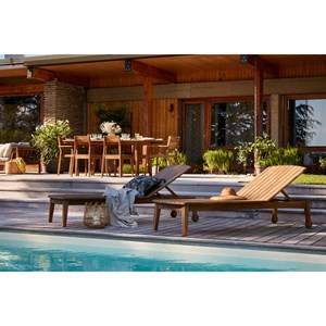 Bains de soleil en bois massif (lot de 2) canopee