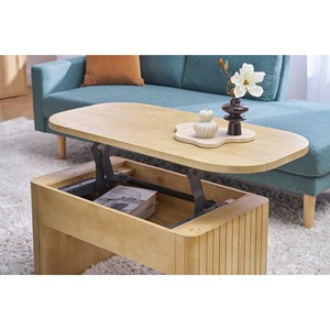Table basse relevable rectangulaire bois manguier massif l100 cm latigo