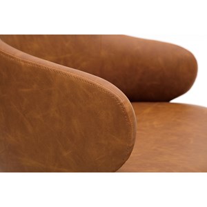 Chaise de bureau à roulettes  marron et métal noir hemmy