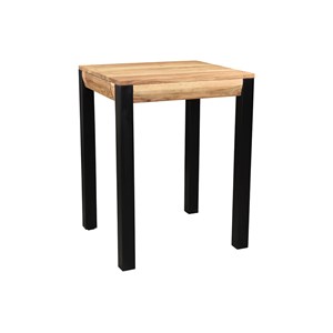 Table de bar extensible en bois massif et métal l80-135 cm trap