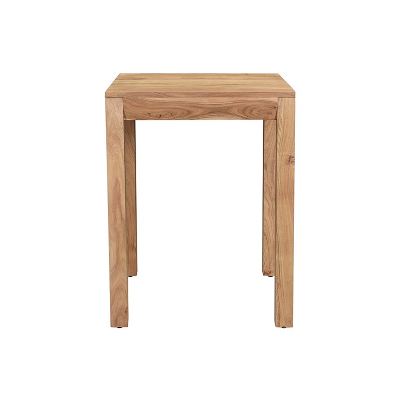 Table de bar haute extensible carrée en bois massif l80-135 cm balto