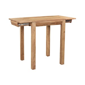 Table de bar haute extensible carrée en bois massif l80-135 cm balto