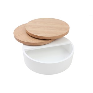 Table basse ronde avec plateaux pivotants et rangement d80 cm icon