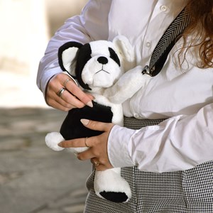 Sac bandoulière chien en peluche