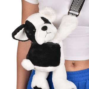 Sac bandoulière chien en peluche