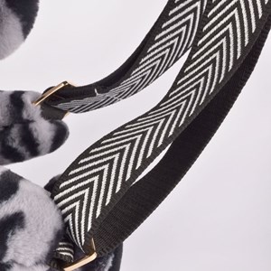 Sac bandoulière ours zébré en peluche