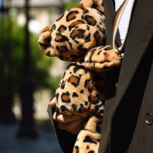 Sac bandoulière ours léopard en peluch