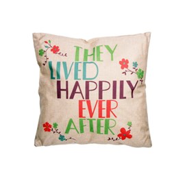 Coussin tendance déco they lived happily