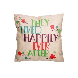 Coussin tendance déco they lived happily