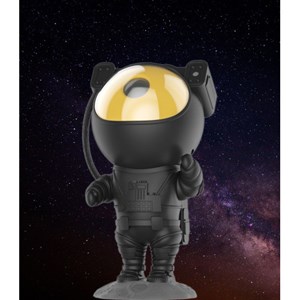 Projecteur d'étoiles astronaute noir-or