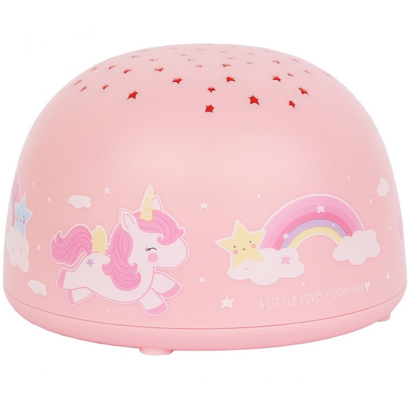 Veilleuse projecteur d'étoiles licorne