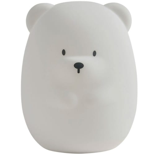 Nattou - Veilleuse ours en silicone blanc - Blanc