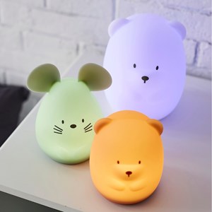 Veilleuse en silicone grand ours blanc (16 cm)