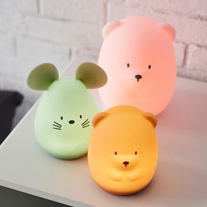 Veilleuse en silicone ours caramel (12 cm)