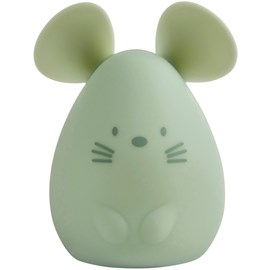 Veilleuse en silicone souris verte (12 cm)