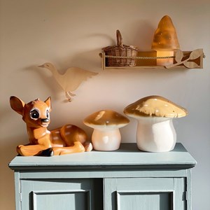 Lampe veilleuse champignon mokka