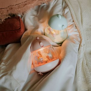 Boîte à musique carrousel rose