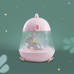 Boîte à musique carrousel rose