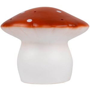 Lampe veilleuse champignon brique rouge