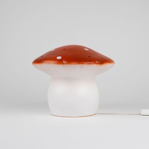 Lampe veilleuse champignon brique rouge