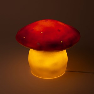 Lampe veilleuse champignon brique rouge