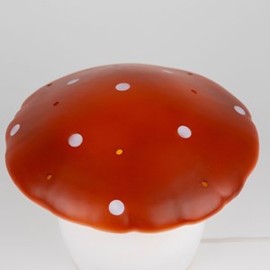 Lampe veilleuse champignon brique rouge