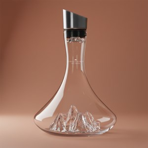 Carafe à vin topographic : aiguille du midi