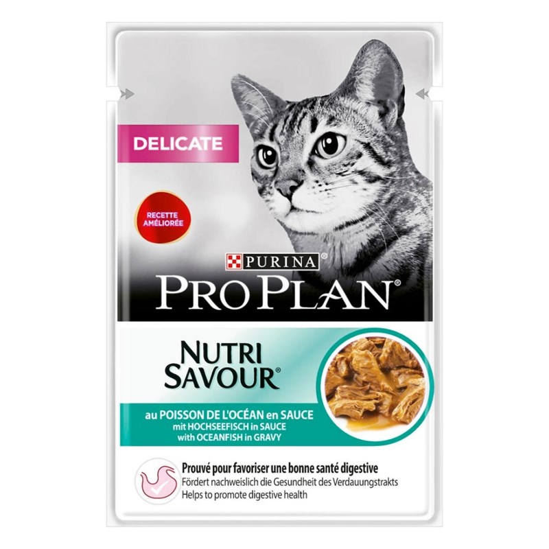 Patee chat delicate sauce adult poisson - purina proplan
