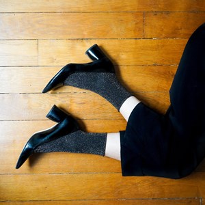 Chaussettes lurex paillettes en lyocell écologique
