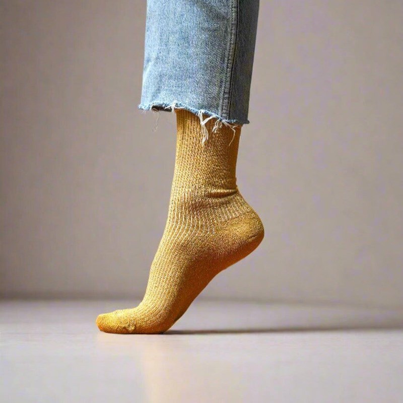 Chaussettes lurex paillettes en lyocell écologique