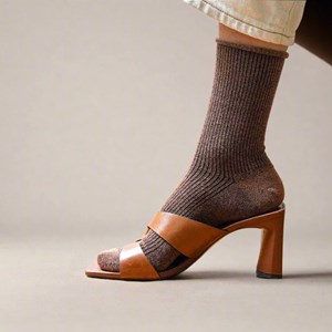 Chaussettes lurex paillettes en lyocell écologique