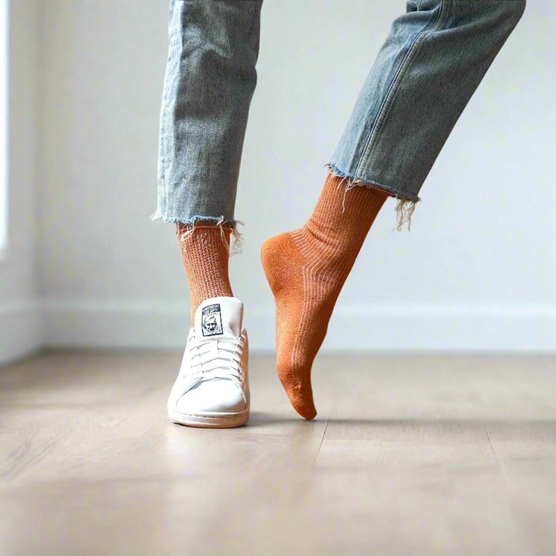 Chaussettes lurex paillettes en lyocell écologique
