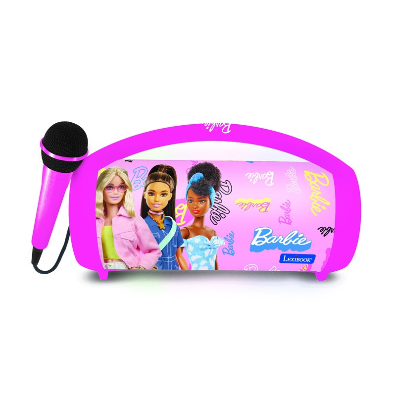 Enceinte bluetooth sans-fil lumineuse avec micro barbie