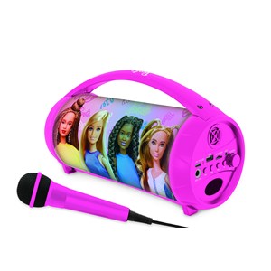 Enceinte bluetooth sans-fil lumineuse avec micro barbie
