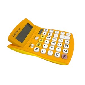 Calculatrice de bureau jaune 10 chiffres avec écran à angle ajustable