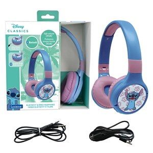 Casque 2 en 1 stitch bluetooth et filaire avec limitation de son