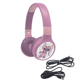 Casque 2 en 1 stitch angel bluetooth et filaire avec limitation de son