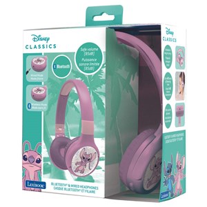 Casque 2 en 1 stitch angel bluetooth et filaire avec limitation de son