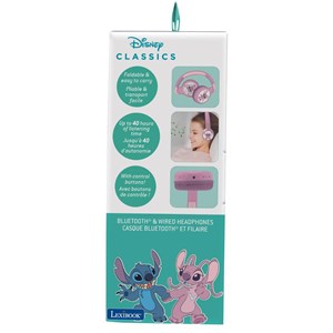 Casque 2 en 1 stitch angel bluetooth et filaire avec limitation de son