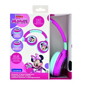 Casque 2 en 1 minnie mouse bluetooth et filaire avec limitation de son