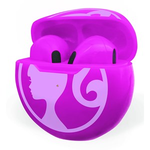 Écouteurs sans fil bluetooth barbie avec étui de chargement et de rangement