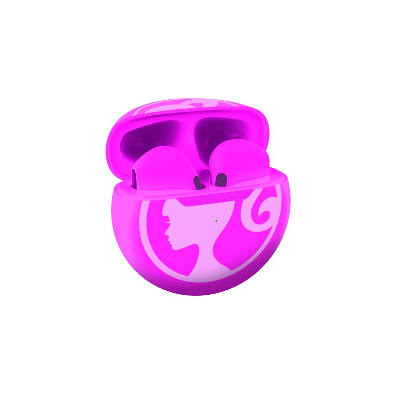 Écouteurs sans fil bluetooth barbie avec étui de chargement et de rangement