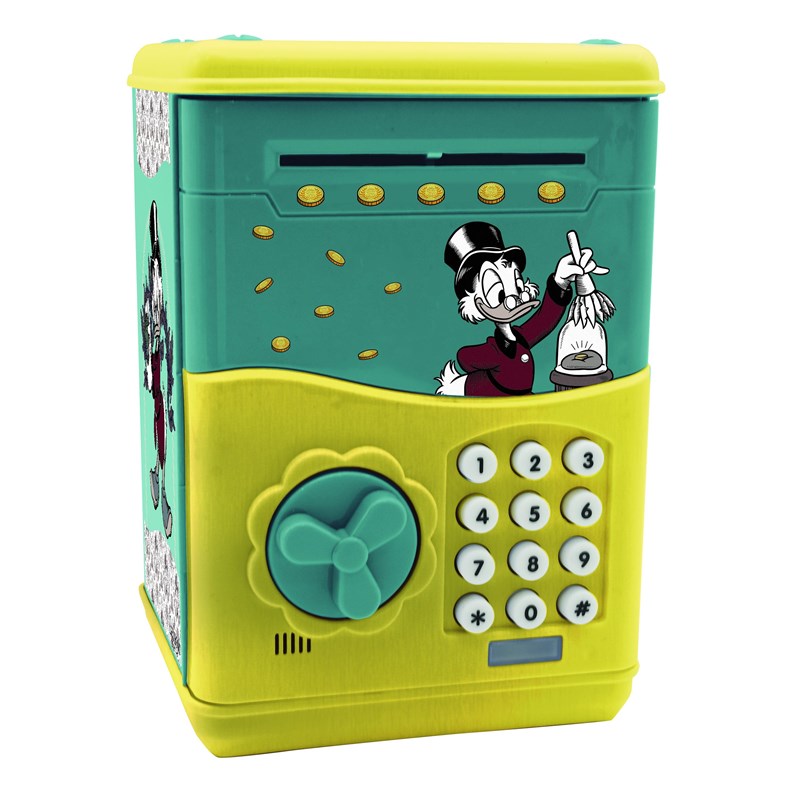 Tirelire électronique disney picsou avec effets sonores et lumineux.